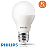 10 Lâmpadas Led Philips Bulbo 9,5w 1018lm Socket E27 Bivolt Selo Procel e INMETRO Equivale 75w